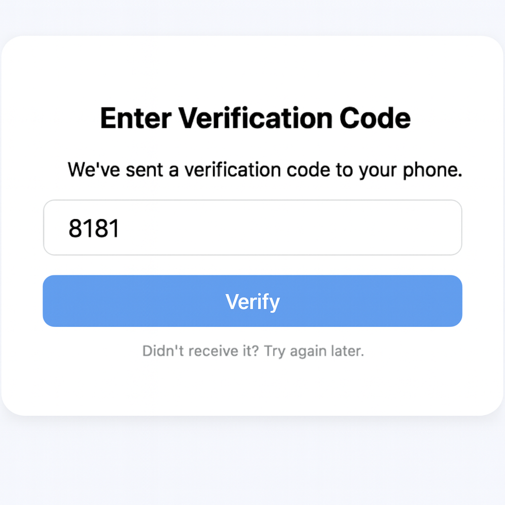 Enter Verification Code